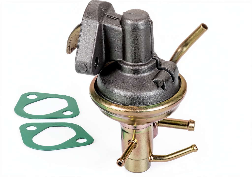 Installing Carter Fuel Systems Mechanical Fuel Pump on a wooden workbench