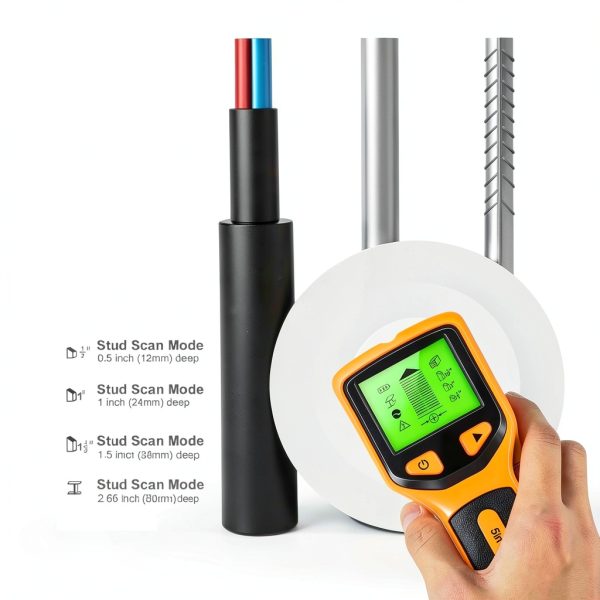 Stud Finder YITONSELEC YD25092601 Orange 5-in-1 Wall Scanner HD LCD-2