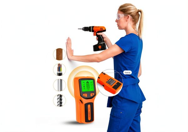 Stud Finder YITONSELEC YD25092601 Orange 5-in-1 Wall Scanner HD LCD-1
