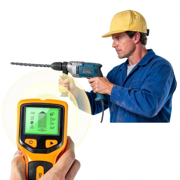 Stud Finder YITONSELEC YD25092601 Orange 5-in-1 Wall Scanner HD LCD-3