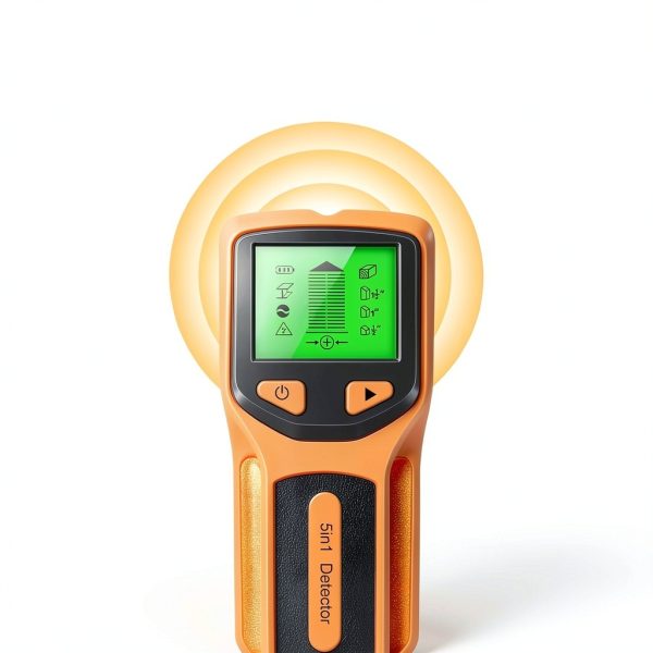 Stud Finder YITONSELEC YD25092601 Orange 5-in-1 Wall Scanner HD LCD-5