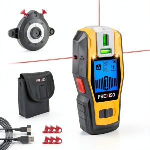 Stud Finder PREXISO 2-in-1 Laser Level with Rechargeable Battery-0