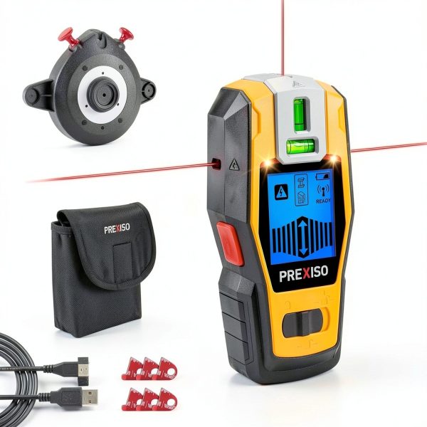 Stud Finder PREXISO 2-in-1 Laser Level with Rechargeable Battery-0
